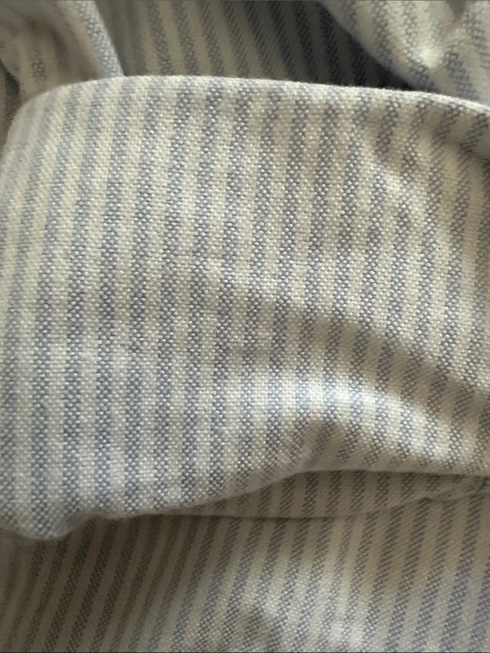 2 J. Crew Men's Pale Blue & Light Blue Striped Button-Down Shirts Oxford cut